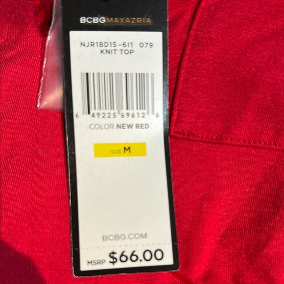 BCBGMaxAzria Vibrant Red Knit Top - Picture 2 of 2